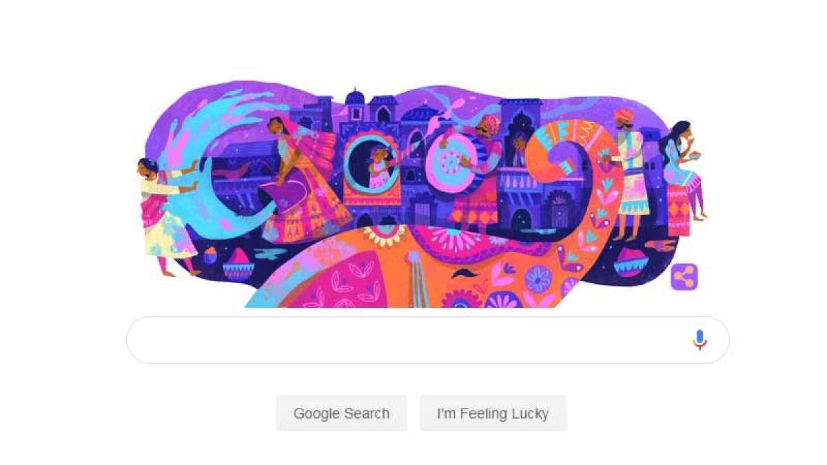 Google celebrates Indian festival Holi with a colourful doodle Google celebrates Indian festival Holi with a colourful doodle