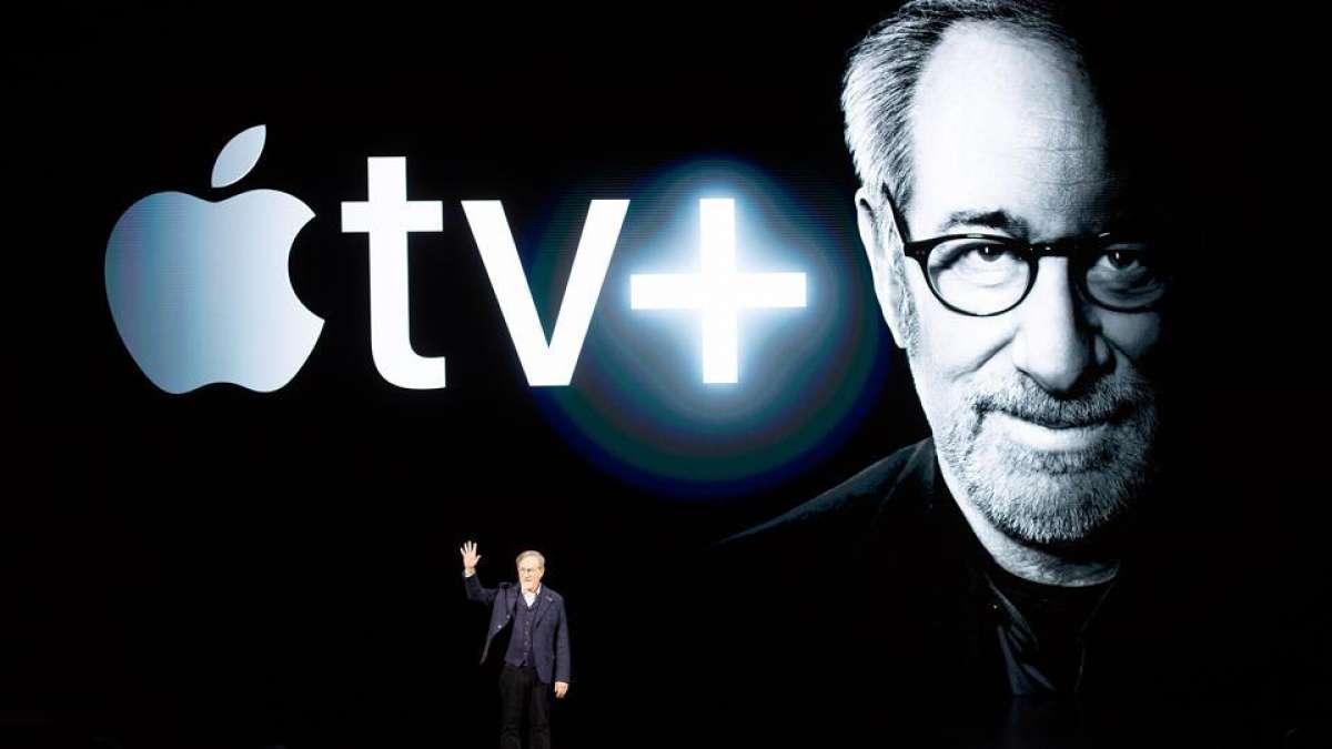 Director Steven Spielberg speaks during an event launching Apple tv+ at Apple headquarters on March 25, 2019, in Cupertino, California.(AFP) Director Steven Spielberg speaks during an event launching Apple tv+ at Apple headquarters on March 25, 2019, in Cupertino, California.(AFP)