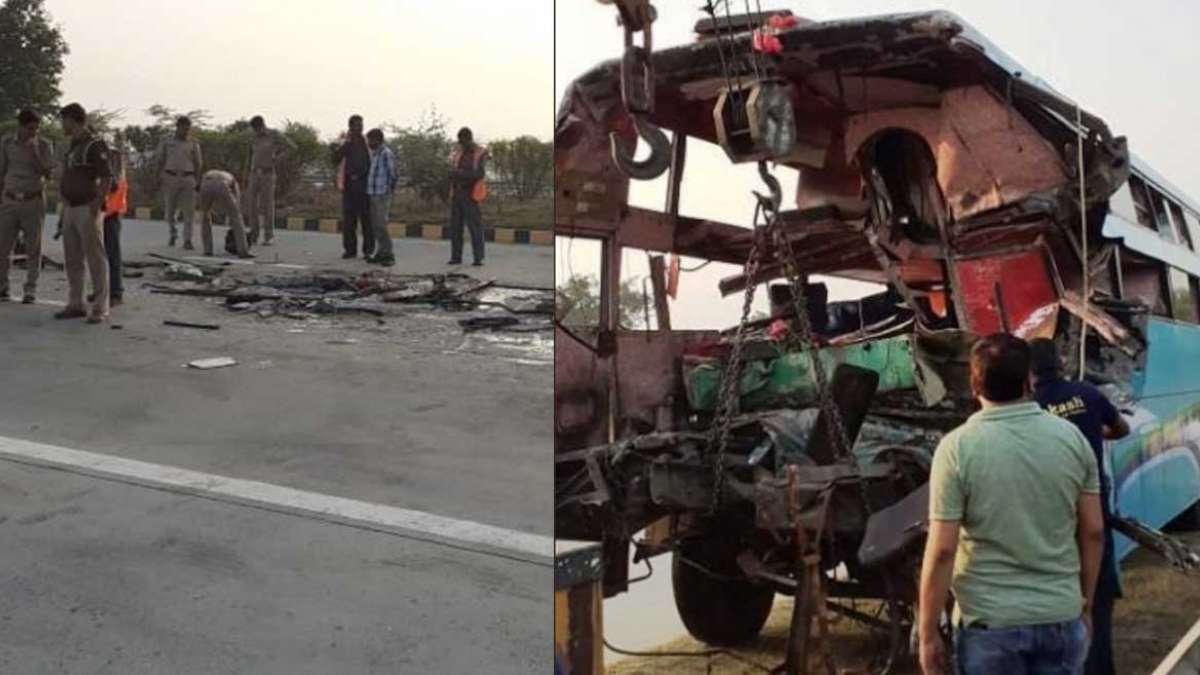 8 dead, 30 injured after a tourist bus rams a truck on Yamuna Expressway 8 dead, 30 injured after a tourist bus rams a truck on Yamuna Expressway