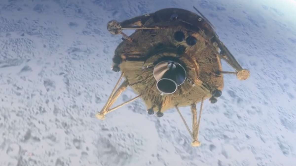 Artist’s illustration of the Beresheet lander in orbit round the moon. Credit: SpaceIL Artist’s illustration of the Beresheet lander in orbit round the moon. Credit: SpaceIL