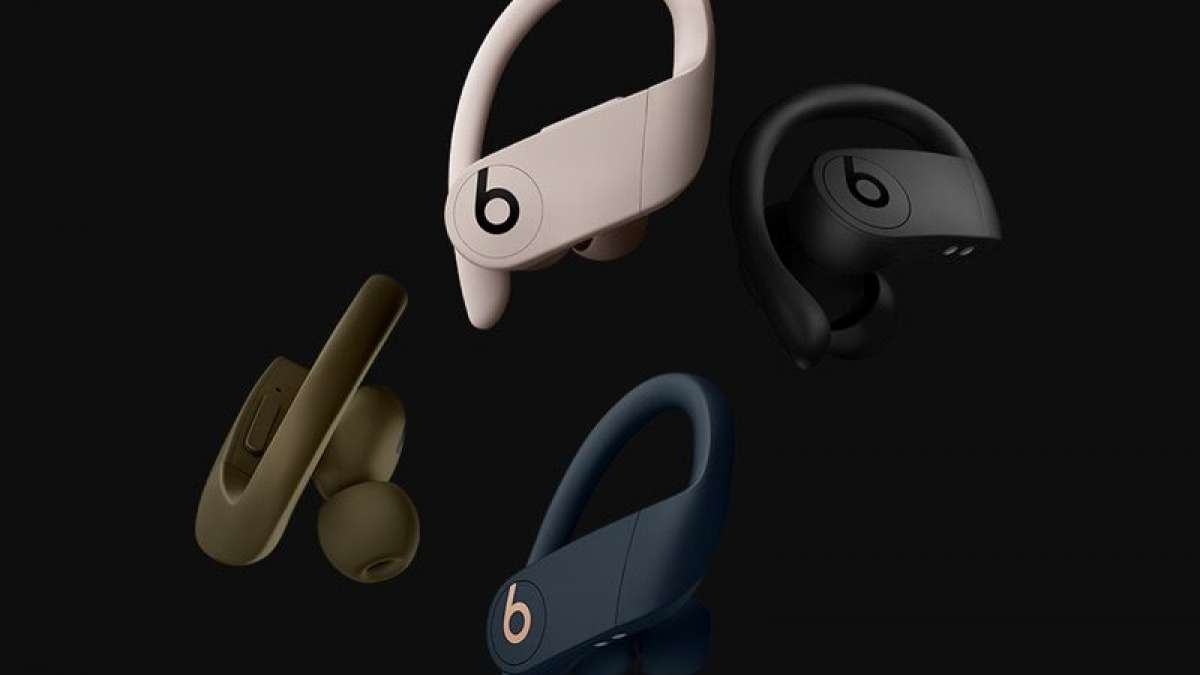 Apple powerbeats is available in four colors like black, ivory, moss, and navy Apple powerbeats is available in four colors like black, ivory, moss, and navy