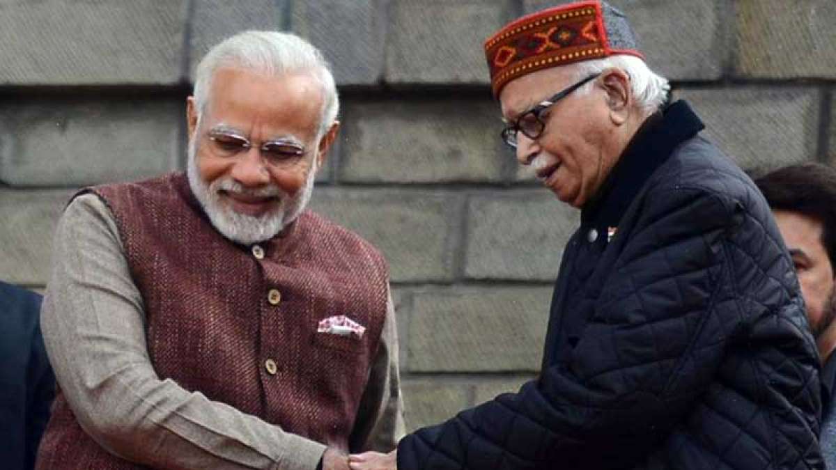 PM Narendra Modi with BJP veteran leader LK Advani PM Narendra Modi with BJP veteran leader LK Advani