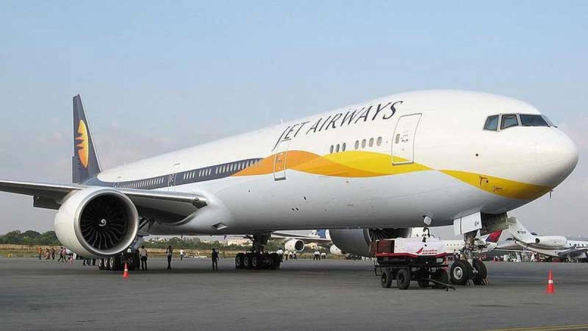 Jet Airways plane on the airport Jet Airways plane on the airport