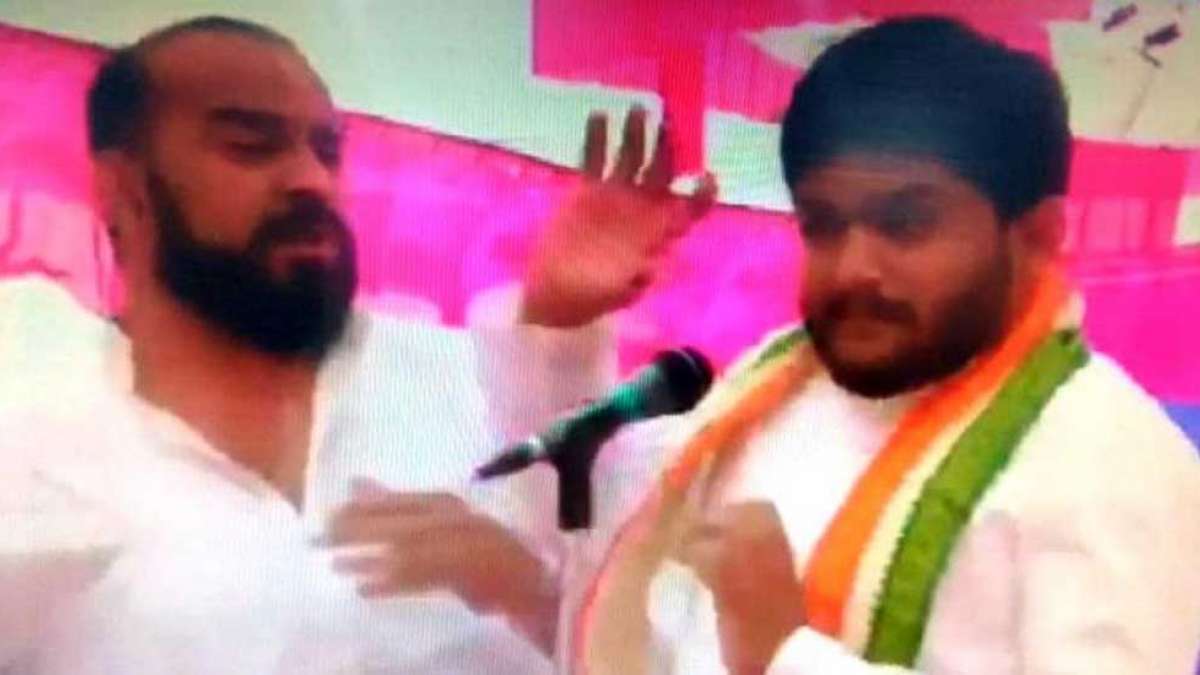 Watch: BJP worker slapped Hardik Patel in Gujarat Watch: BJP worker slapped Hardik Patel in Gujarat