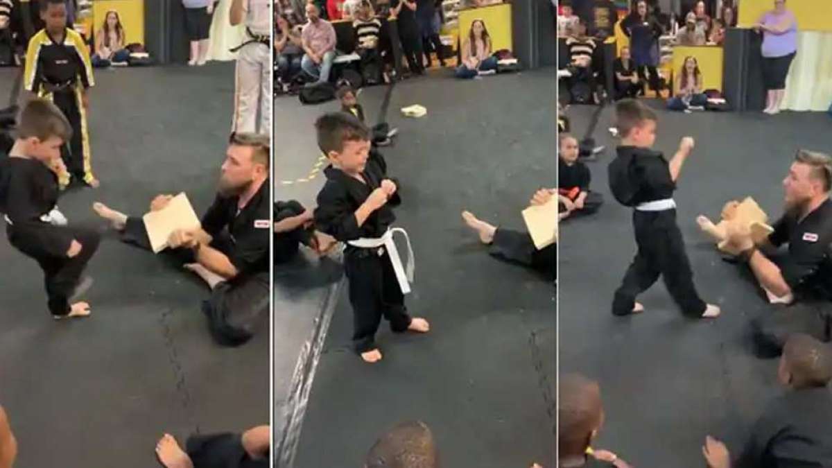 'Never Give Up': A video of Karate kid goes viral on social media 'Never Give Up': A video of Karate kid goes viral on social media