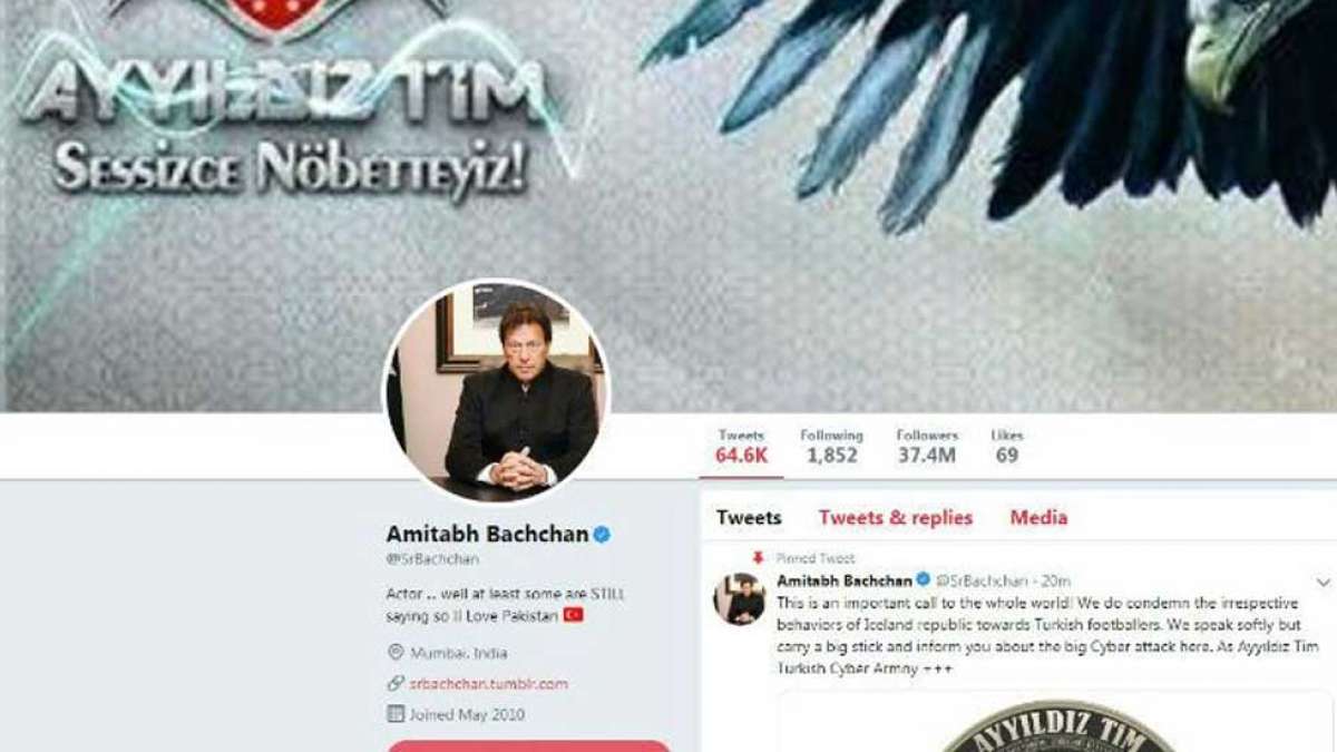 Amitabh Bachchan's Twitter account hacked, DP replaced with Imran Khan's picture Amitabh Bachchan's Twitter account hacked, DP replaced with Imran Khan's picture