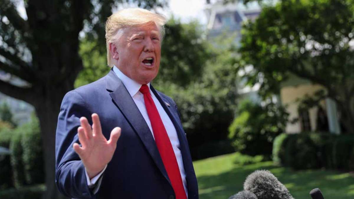 "None of your business": Donald Trump tells reporters over talks with Putin "None of your business": Donald Trump tells reporters over talks with Putin