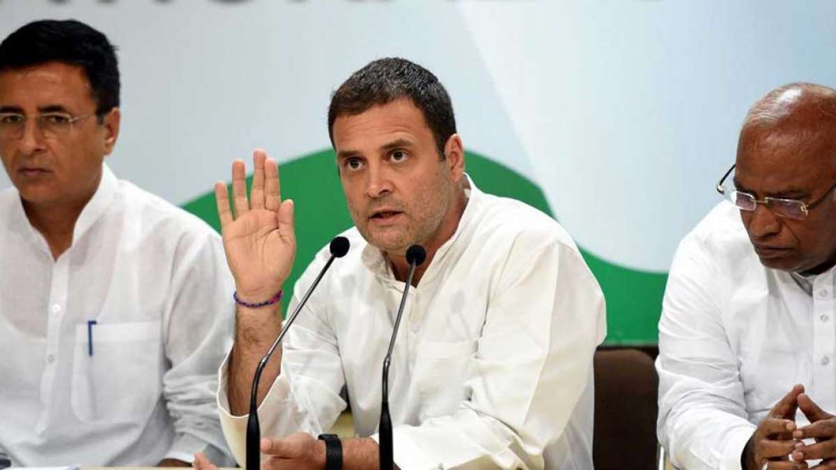 Rahul Gandhi at a press conference Rahul Gandhi at a press conference