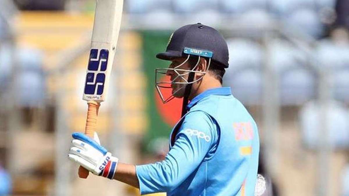 Mahendra Singh Dhoni's 'bat' hints he may retire with India's last game in world cup 2019 Mahendra Singh Dhoni's 'bat' hints he may retire with India's last game in world cup 2019