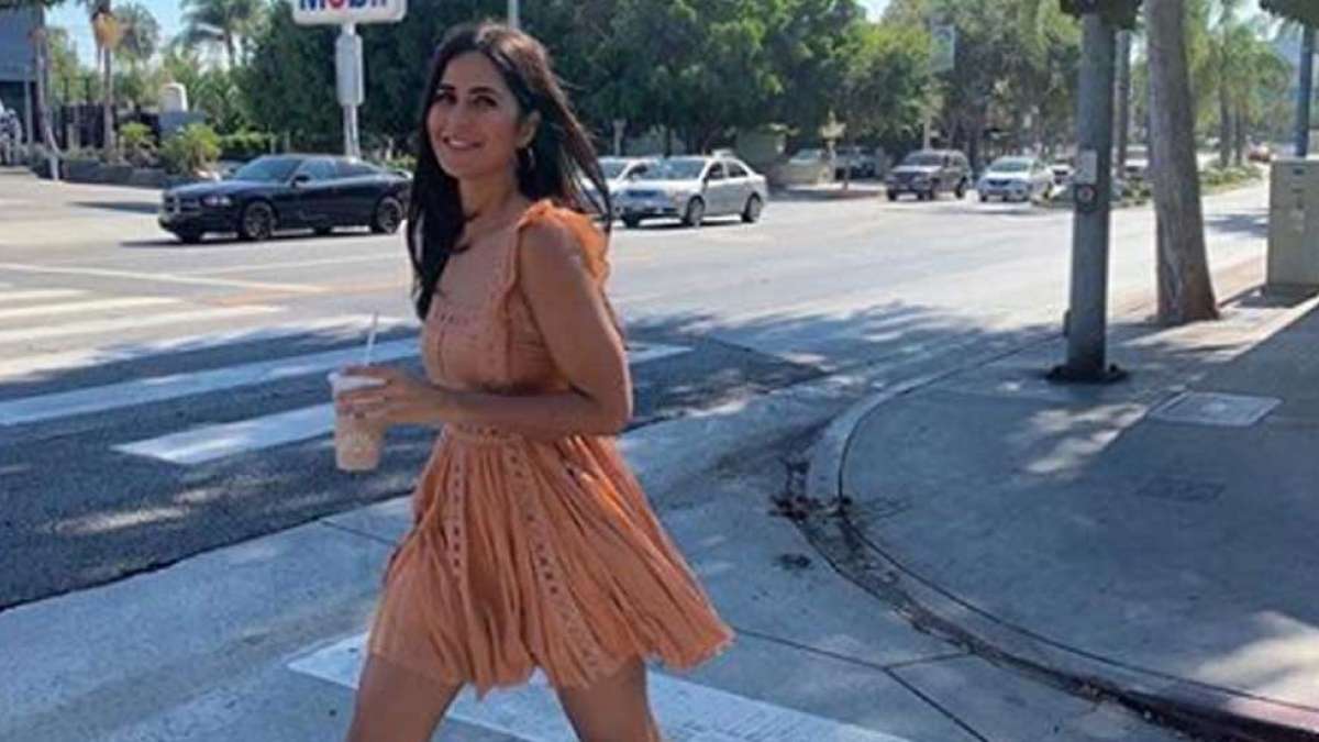 Katrina Kaif in peach dress Katrina Kaif in peach dress