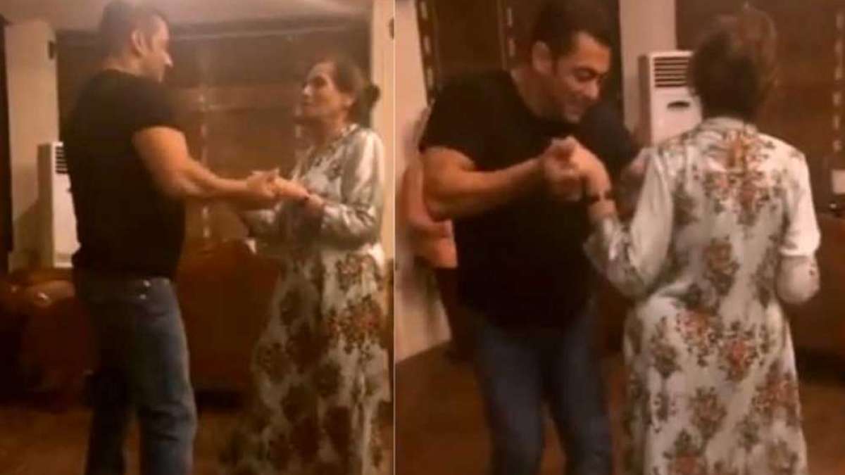 Salman Khan dances with mother on Sia's cheap thrills Salman Khan dances with mother on Sia's cheap thrills