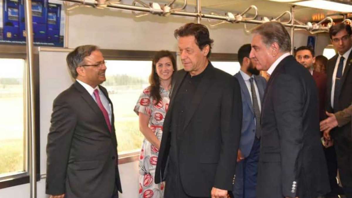 Pakistan Prime Minister Imran Khan in the metro train in the United States Pakistan Prime Minister Imran Khan in the metro train in the United States