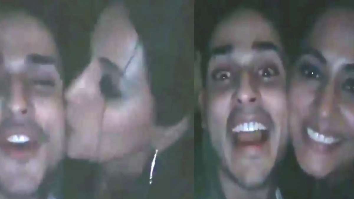 Hina Khan plants an adorable kiss on Priyank Sharma's cheeks Hina Khan plants an adorable kiss on Priyank Sharma's cheeks