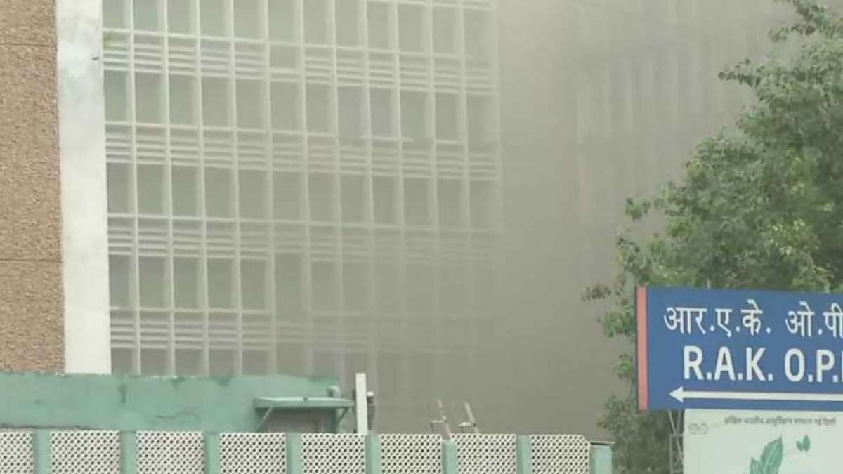 Fire in AIIMS building Fire in AIIMS building