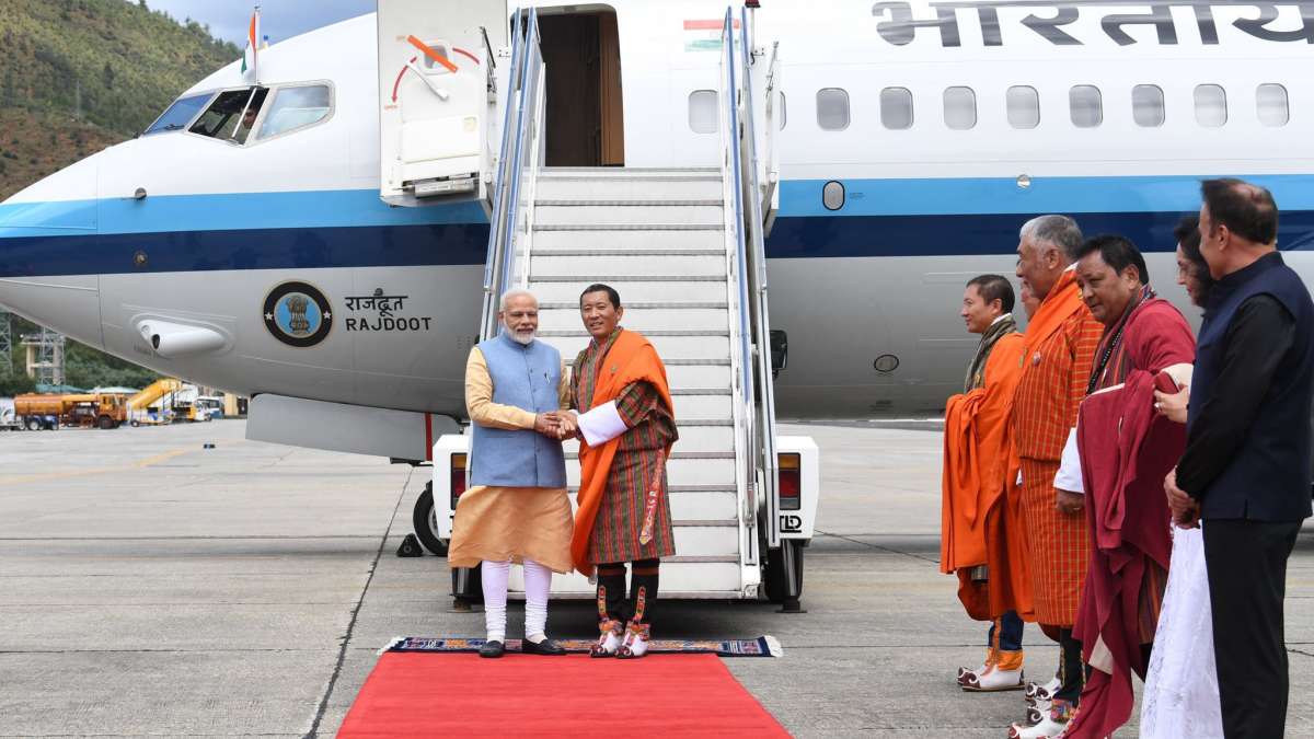 PM Modi reaches Bhutan on two-day visit to boost bilateral ties PM Modi reaches Bhutan on two-day visit to boost bilateral ties