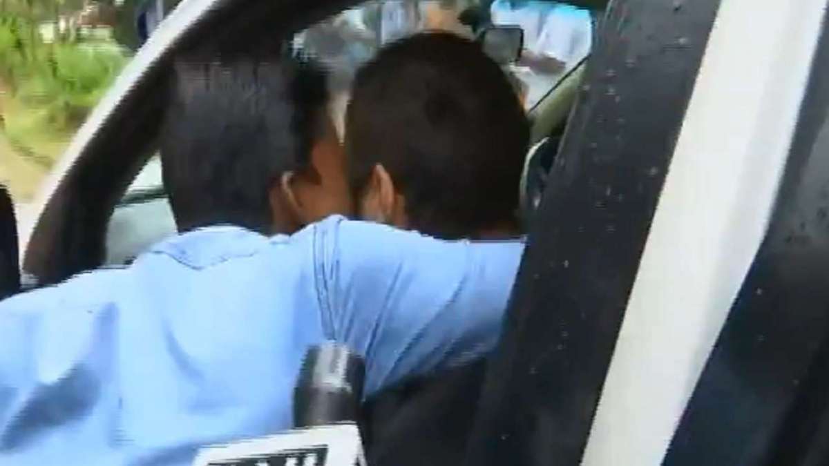 Rahul Gandhi kissed. His reaction is a must watch Rahul Gandhi kissed. His reaction is a must watch