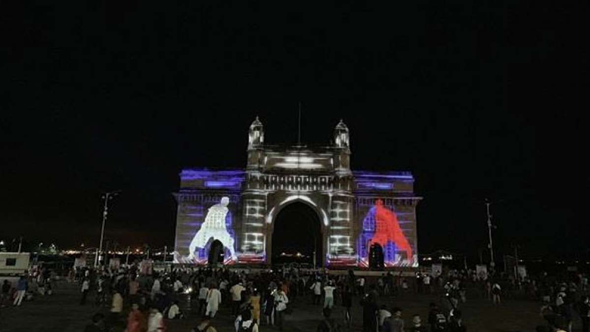 Mumbai: Gateway of India lights up to celebrate NBA India Games 2019 Mumbai: Gateway of India lights up to celebrate NBA India Games 2019