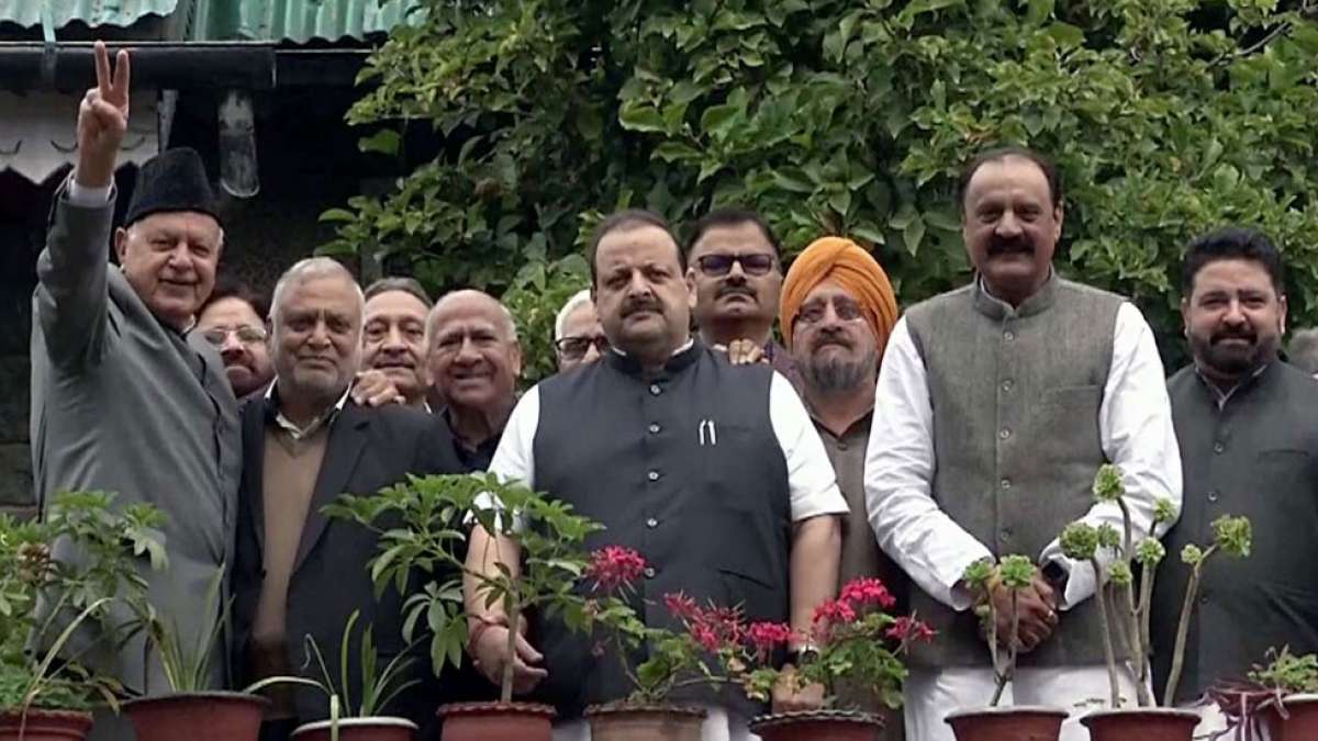 NC leaders meet Farooq Abdullah NC leaders meet Farooq Abdullah