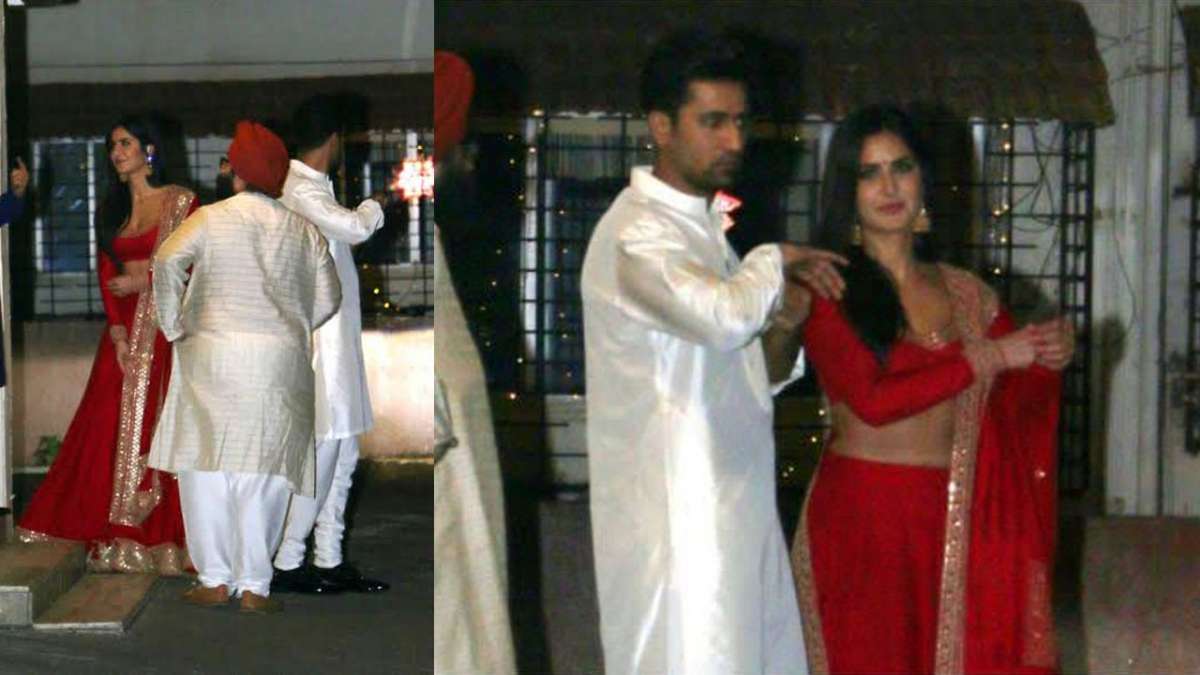 Katrina Kaif and Vicky Kaushal at a friend's Diwali party Katrina Kaif and Vicky Kaushal at a friend's Diwali party