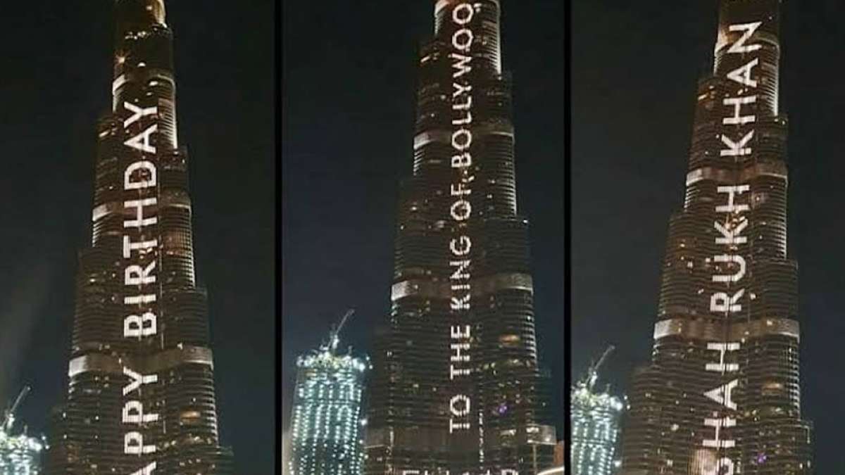 Watch: How Burj Khalifa lit up with a birthday wish for Shah Rukh Khan Watch: How Burj Khalifa lit up with a birthday wish for Shah Rukh Khan
