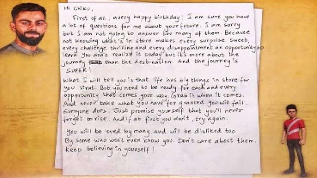 Virat Kohli pens a letter to 15-year-old self on birthday Virat Kohli pens a letter to 15-year-old self on birthday